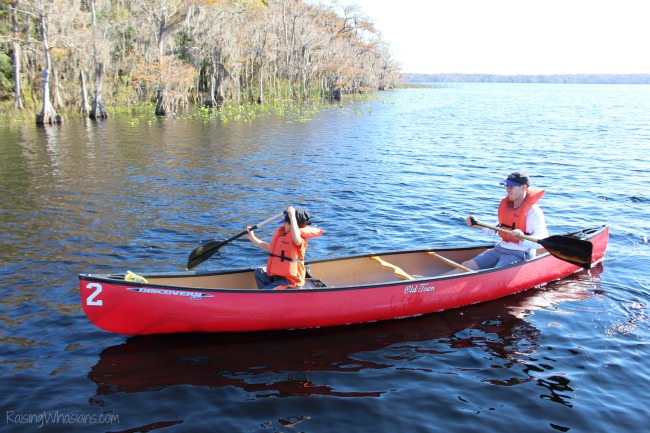 Boy scouts kayaking