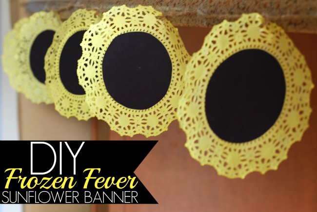 DIY Disney frozen fever party banner DIY Disney frozen fever party sunflower banner