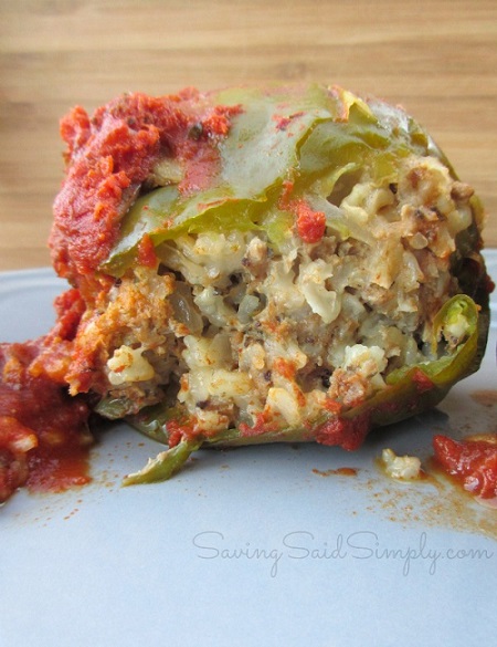 Healthy crockpot stuffed peppers recipe