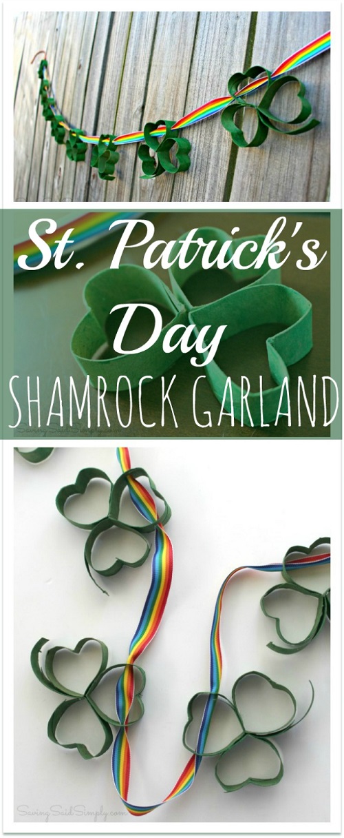 Edible St. Patrick's Day slime for kids Easy St. Patricks day shamrock garland