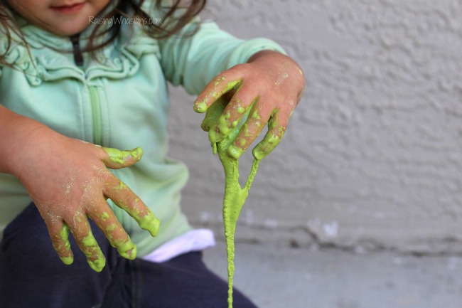 Edible St. Patrick's Day slime for kids St. Patrick's day slime allergy friendly