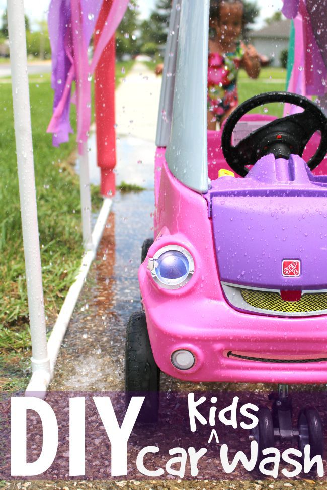 DIY kids car wash at home