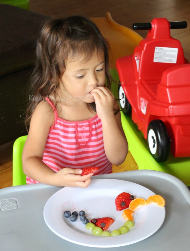 Roller coaster toddler snack