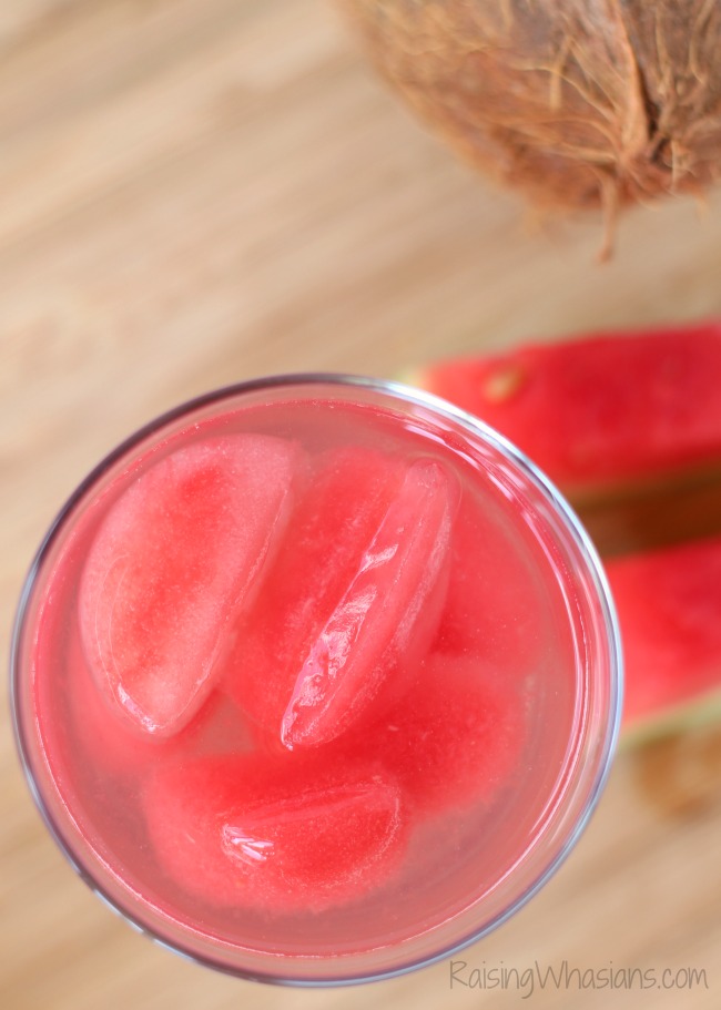 Watermelon Coconut Fruit Ice Cubes Coconut watermelon ice cubes