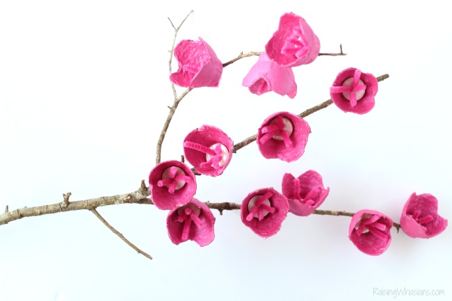 Easy cherry blossom craft