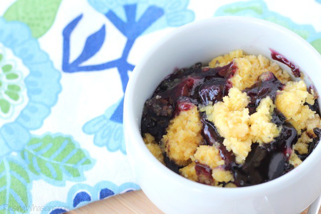 Easy crock pot blueberry dump cake