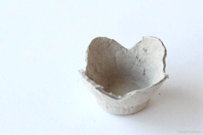 Egg carton flower craft