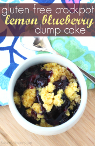 Gluten free crockpot lemon blueberry dump cake