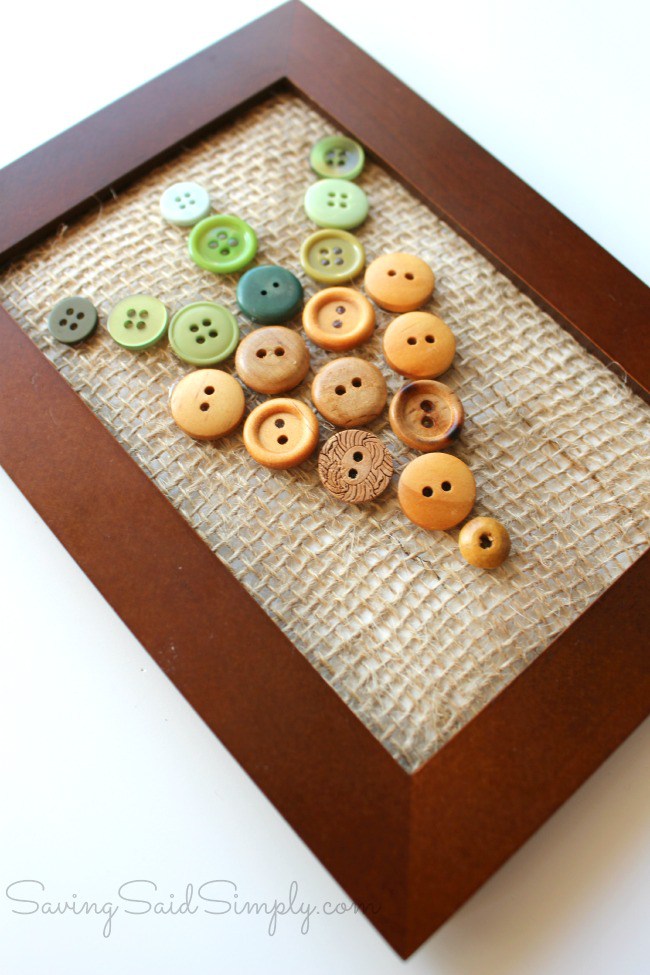 Spring button carrot craft