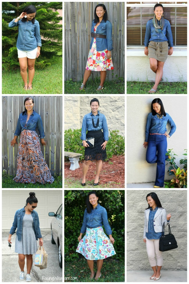 9 Ways to Style a Denim Shirt for Spring Ways to wear chambray for spring