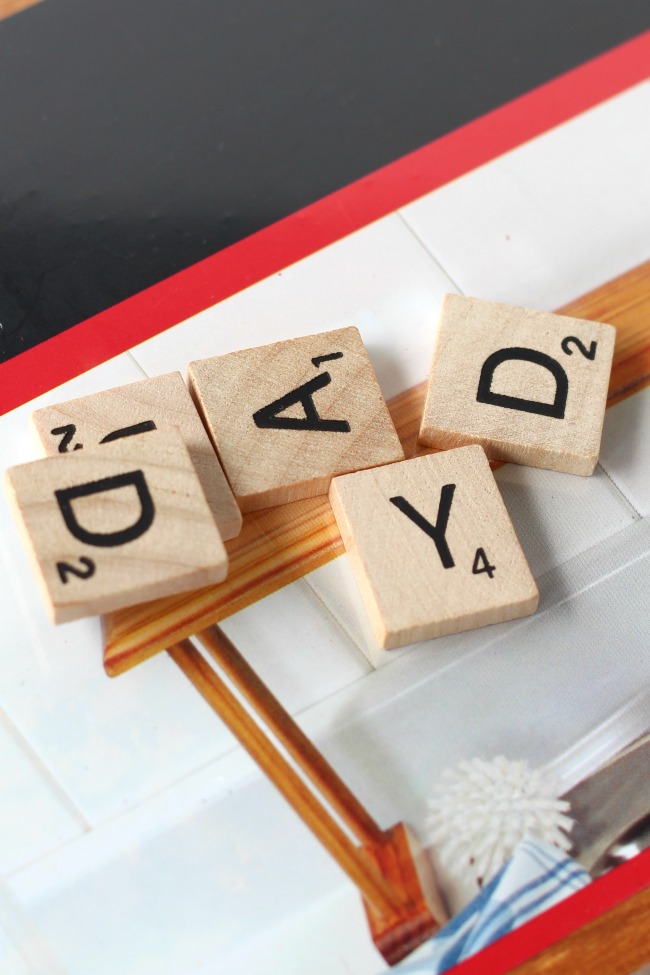 DIY fathers day art scrabble
