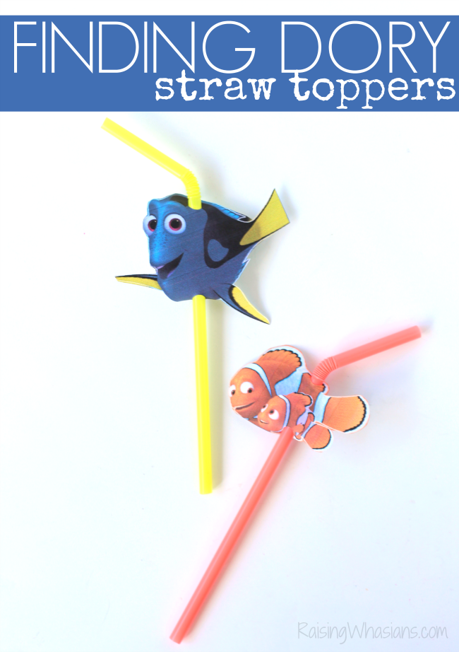 Finding Dory straw topper idea