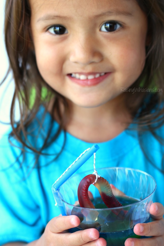 Gone fishing party Gone Fishing Party Jello Dessert | Make this cute and easy dessert Jell-O cups for your next fishing themed party, complete with DIY fishing pole #PartyPlanning #Recipe