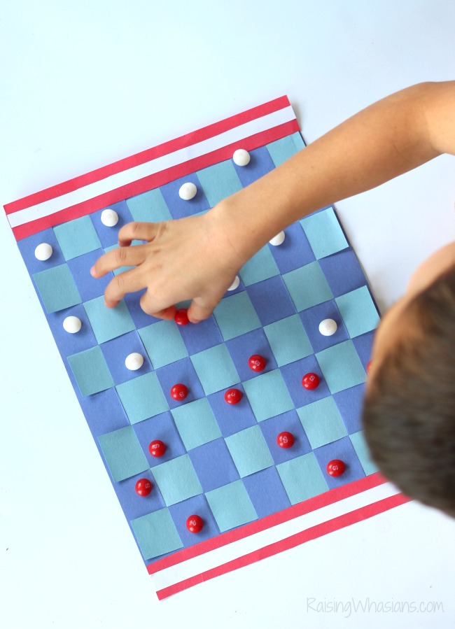 DIY Checkerboard for Kids - Americana Inspired - Raising Whasians