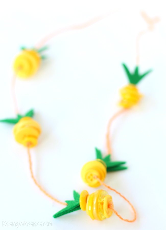 Pineapple kids craft