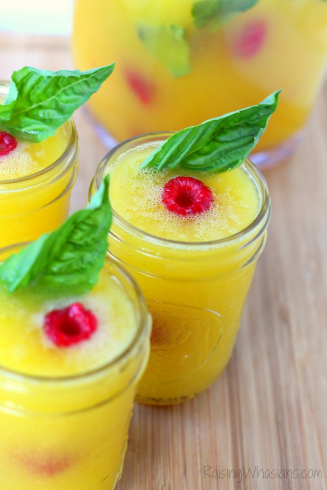 Raspberry basil lemonade Raspberry Mango Basil Lemonade | Cool off with this refreshing non-alcohol drink featuring fresh fruit flavors, perfectly kid-friendly! #Recipe #DrinkRecipe #PartyPlanning