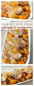 Easy Crock Pot Pork Chops with Apples and Sweet Potatoes