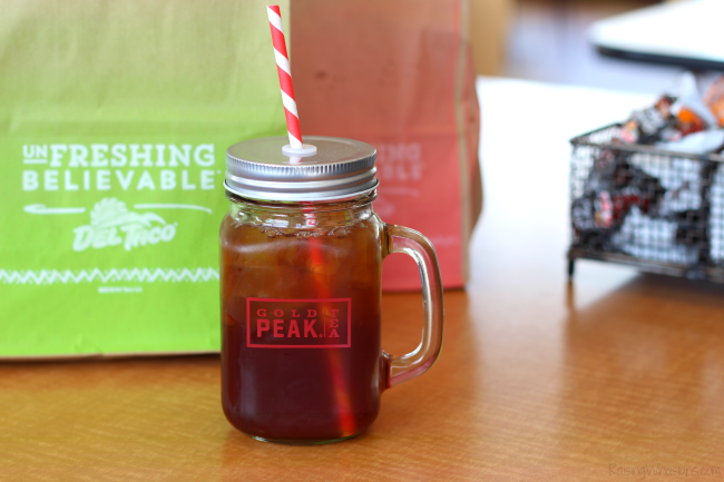 Gold peak tea Del Taco
