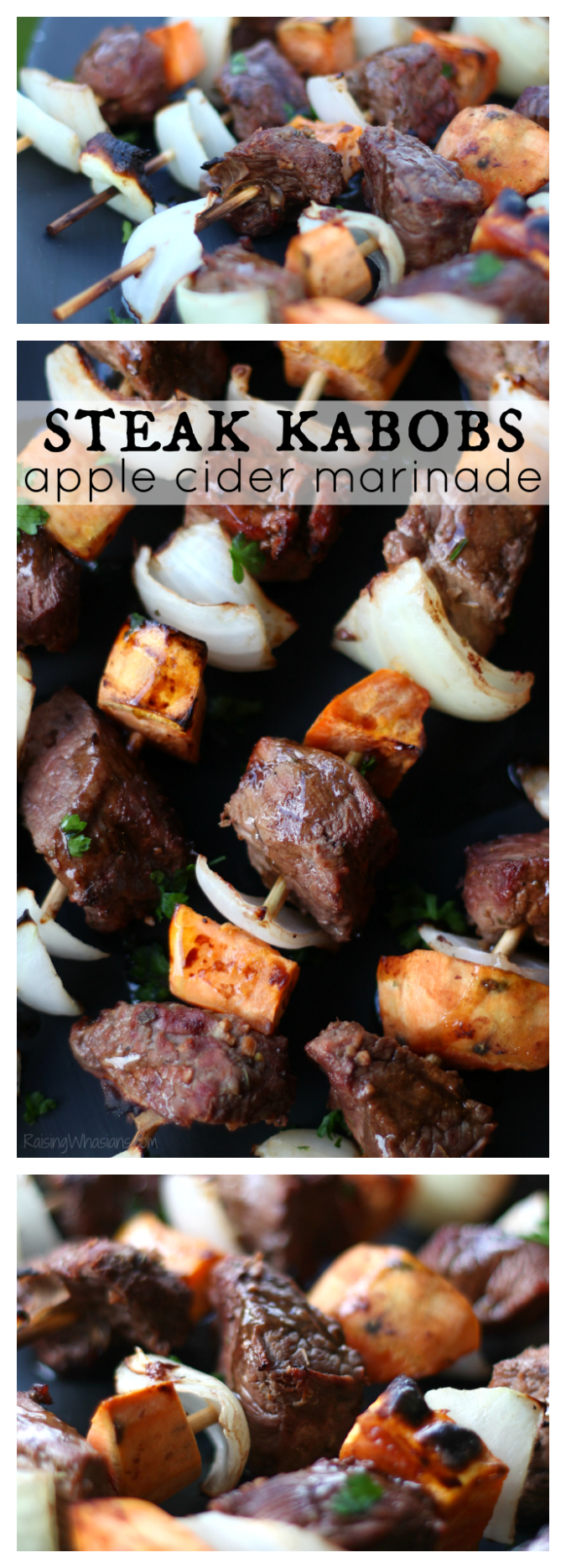 Fall steak kabobs pinterest Fall Steak Kabobs with Apple Cider Marinade | Delicious fall grilling recipe featuring steak, sweet potatoes & easy apple cider marinade #ProteinChallenge #Recipe #grilling