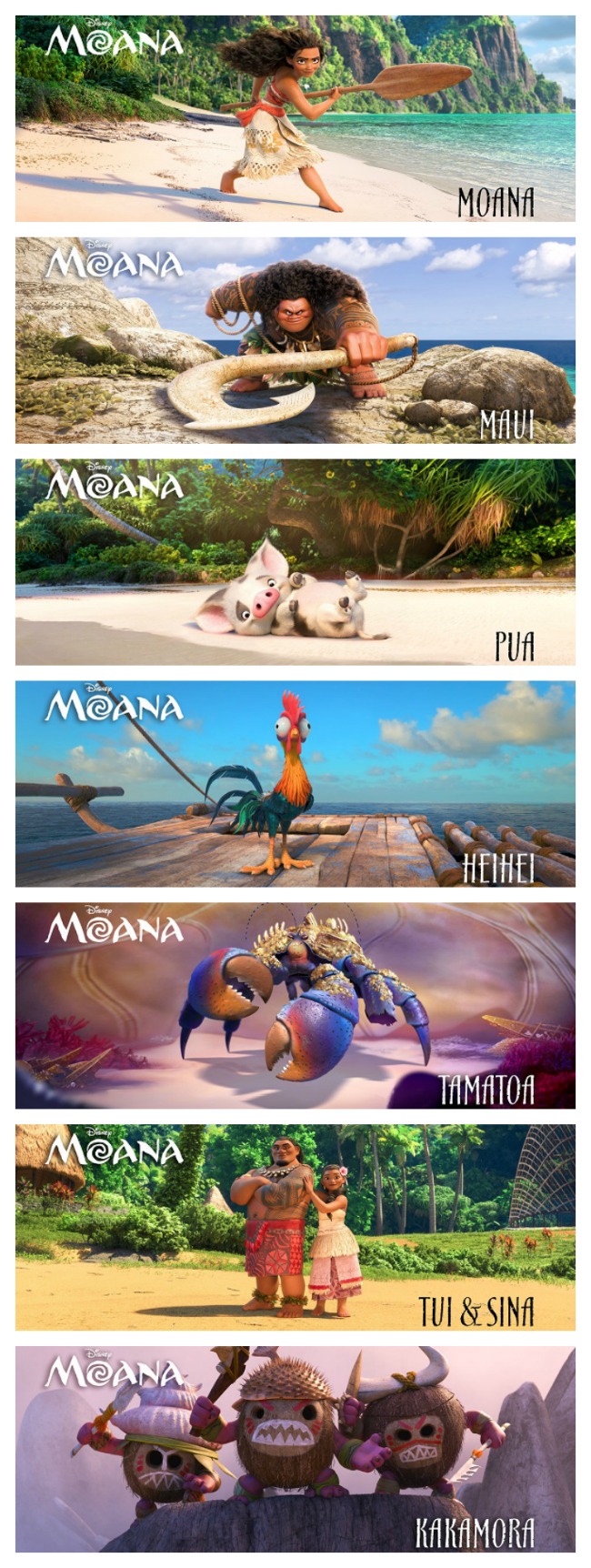 Moana characters pinterest