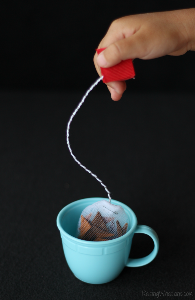 Pretend tea bags diy