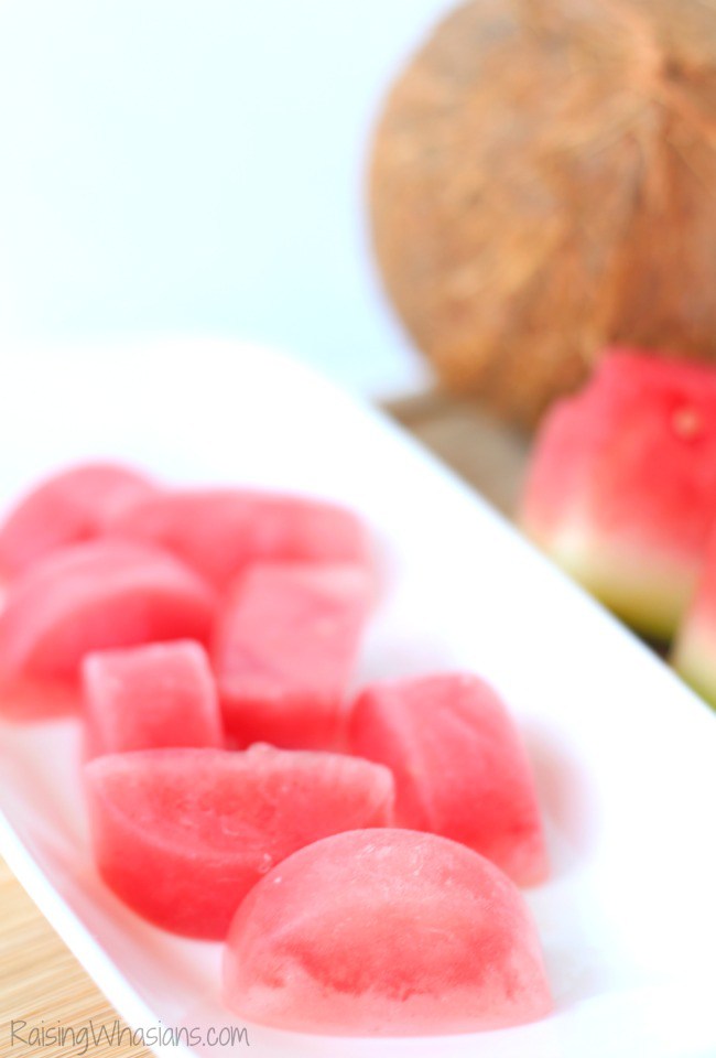 Creamy Pumpkin Popsicles No Dairy Watermelon fruit cubes