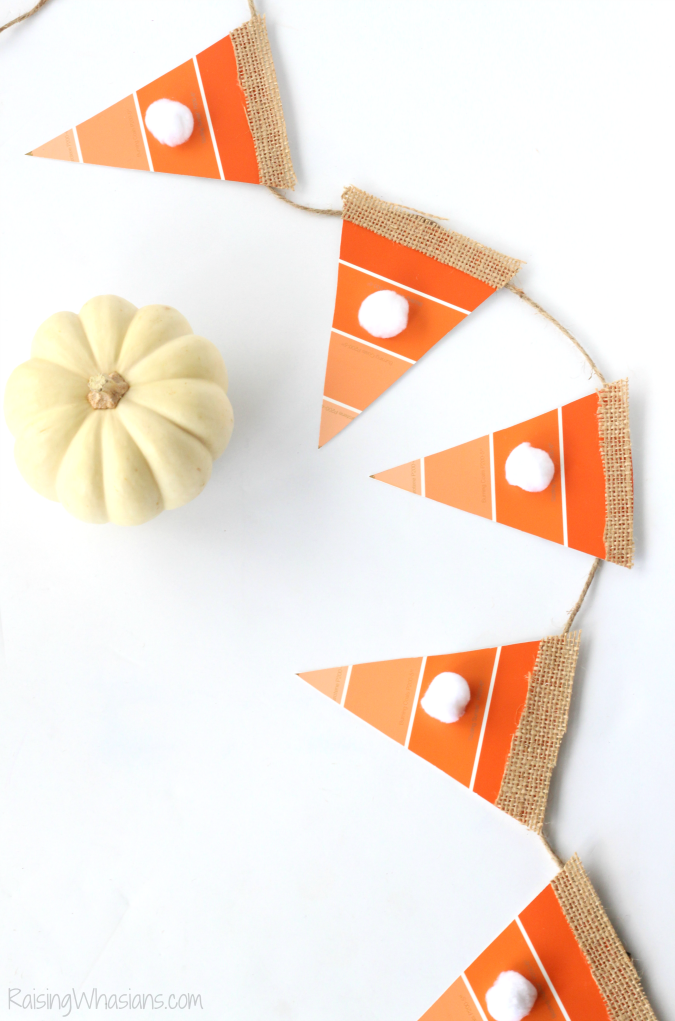 Ombre Paint Chip Pumpkin Pie Craft + 70 More Fall Crafts - Raising Whasians Easy pumpkin pie banner