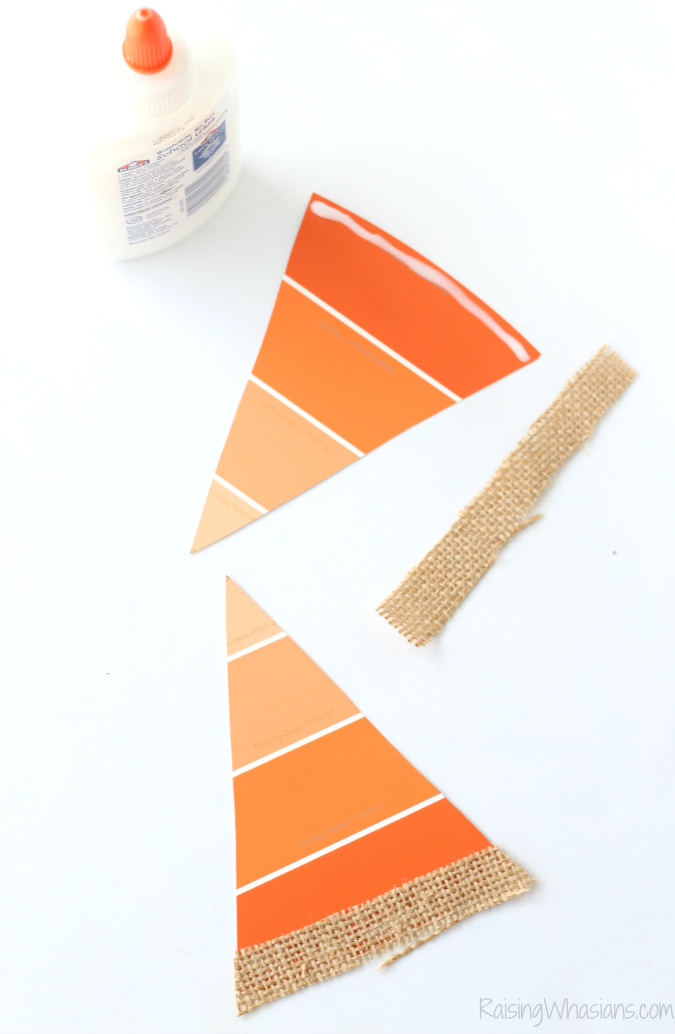 Ombre Paint Chip Pumpkin Pie Craft + 72 More Fall Crafts - Raising Whasians Easy pumpkin pie craft