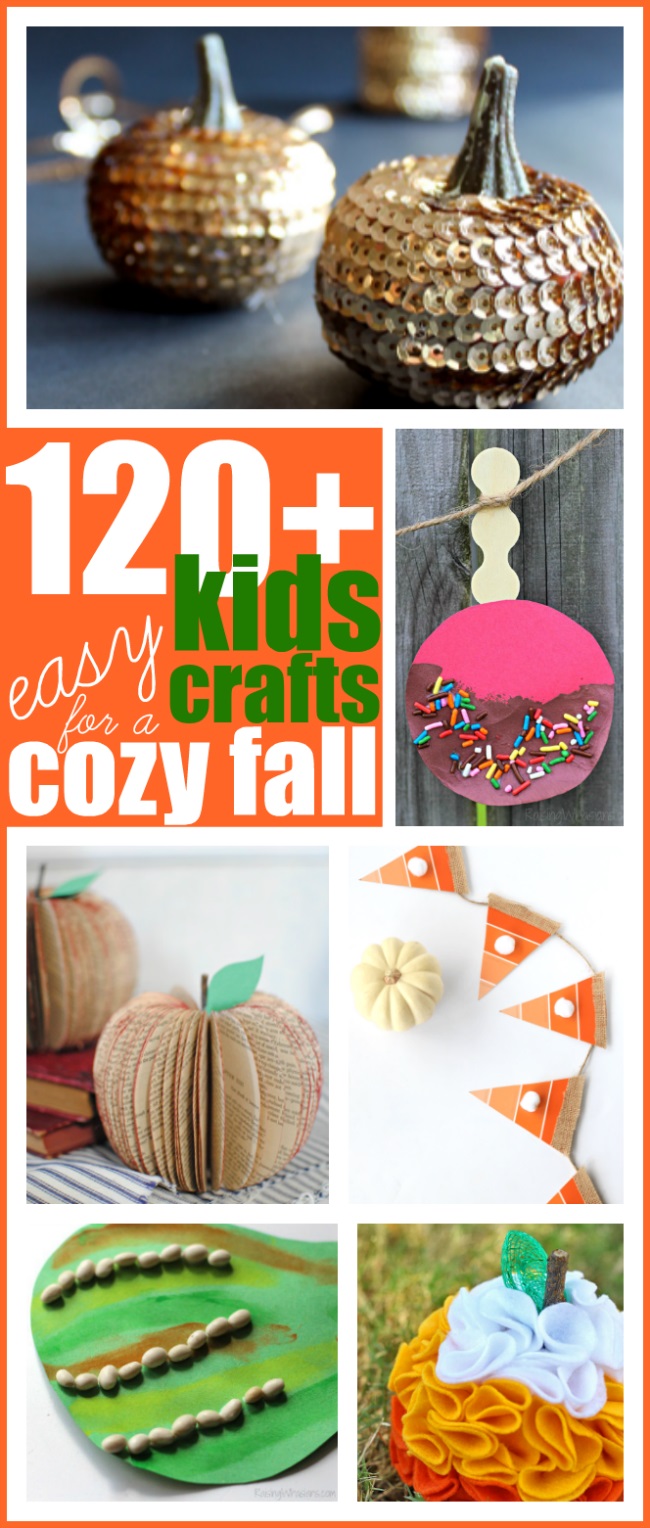 Easy Yarn Pumpkin Necklace Craft + Garland - Raising Whasians Fall craft ideas for kids list