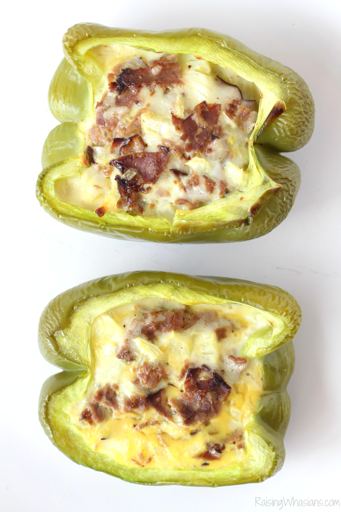 Breakfast Philly Cheesesteak Stuffed Peppers | Low carb, high protein breakfast with Philly Cheesesteak & Stuffed Peppers together in this tasty recipe #Breakfast #Recipe #BreakfastRecipe
