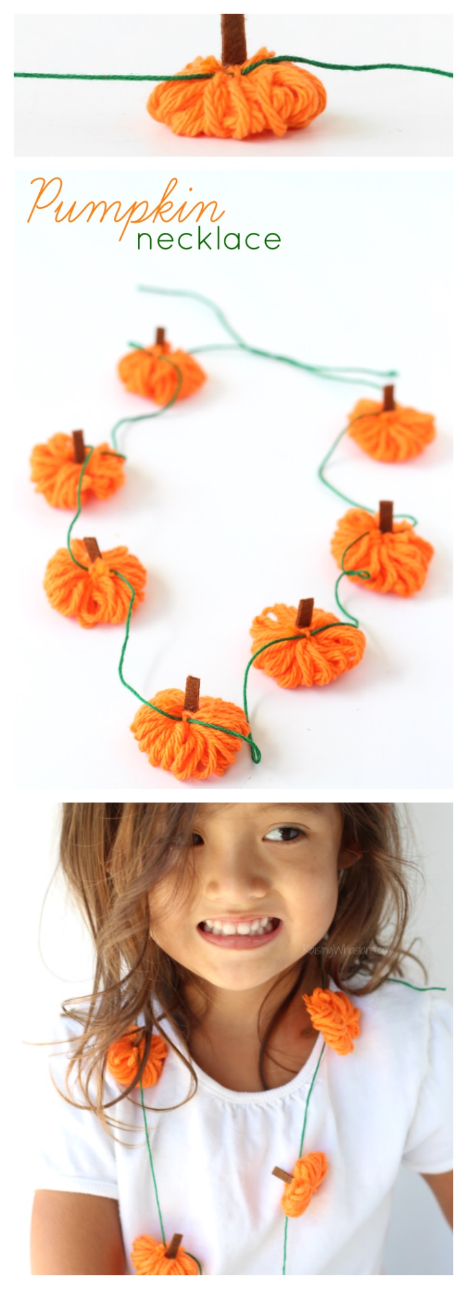 Pumpkin necklace craft pinterest