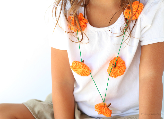 Pumpkin necklace craft