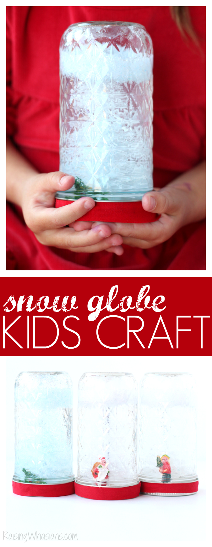 DIY holiday snow globe craft made with family dollar