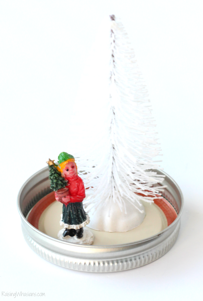 Dollar store snow globe craft