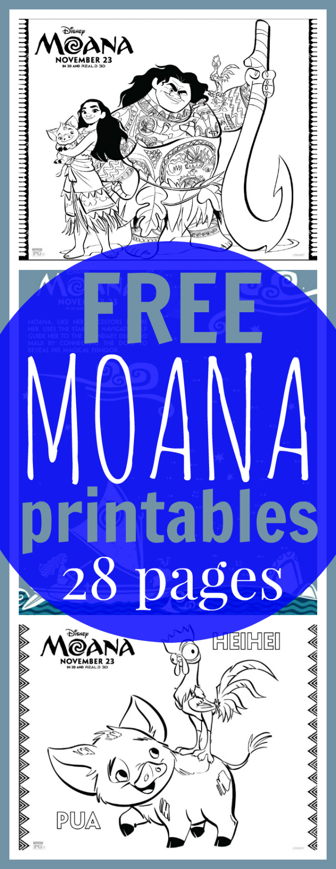 Free printable Moana coloring pages pinterest