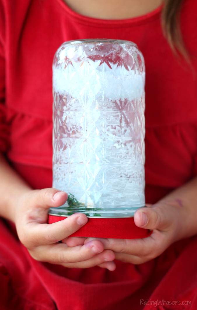 Holiday snow globe craft