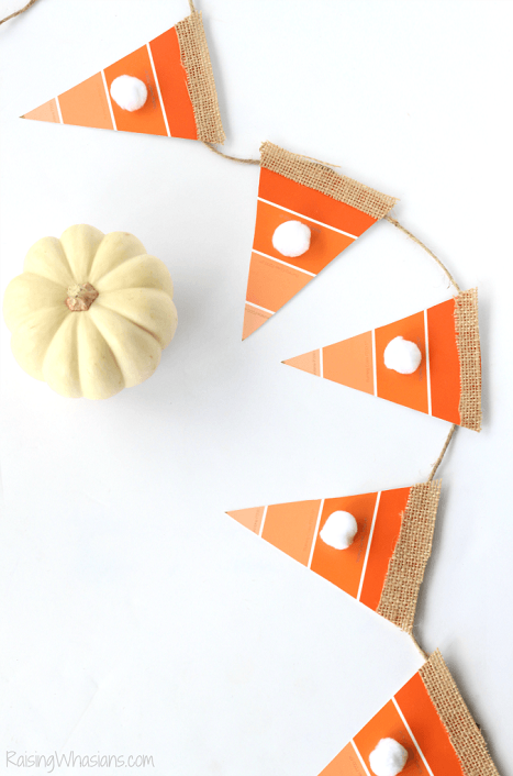 45 Thankful Thanksgiving Crafts fo Kids - Raising Whasians Ombre pumpkin pie garland