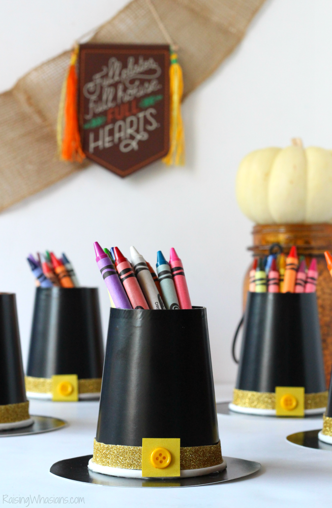 Pilgrim hat crayon cup