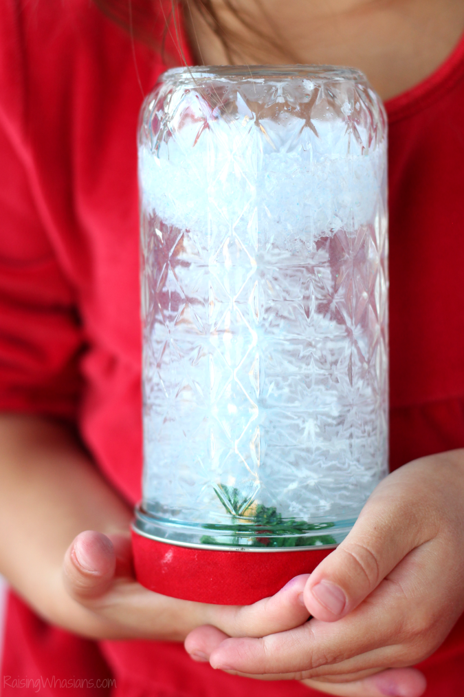 Snow globe dollar store craft
