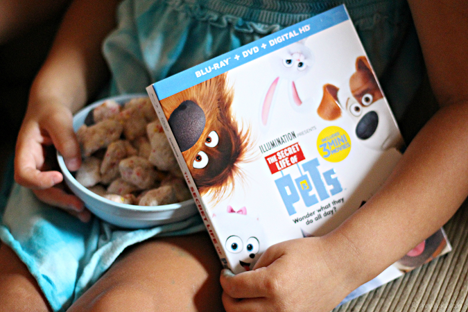 The Secret Life of Pets Puppy Chow & Family Movie Night Ideas | Make an easy The Secret Life of Pets inspired snack + ideas for a pet inspired movie party #PartyPlanning #Recipe 