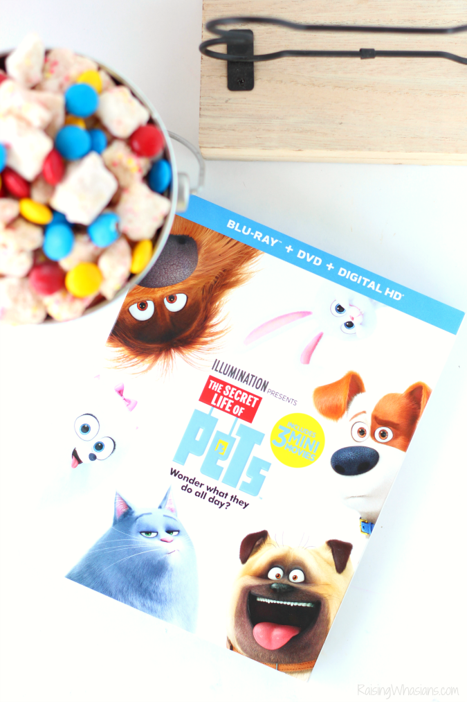 The secret life of pets party The Secret Life of Pets Puppy Chow & Family Movie Night Ideas | Make an easy The Secret Life of Pets inspired snack + ideas for a pet inspired movie party #PartyPlanning #Recipe 
