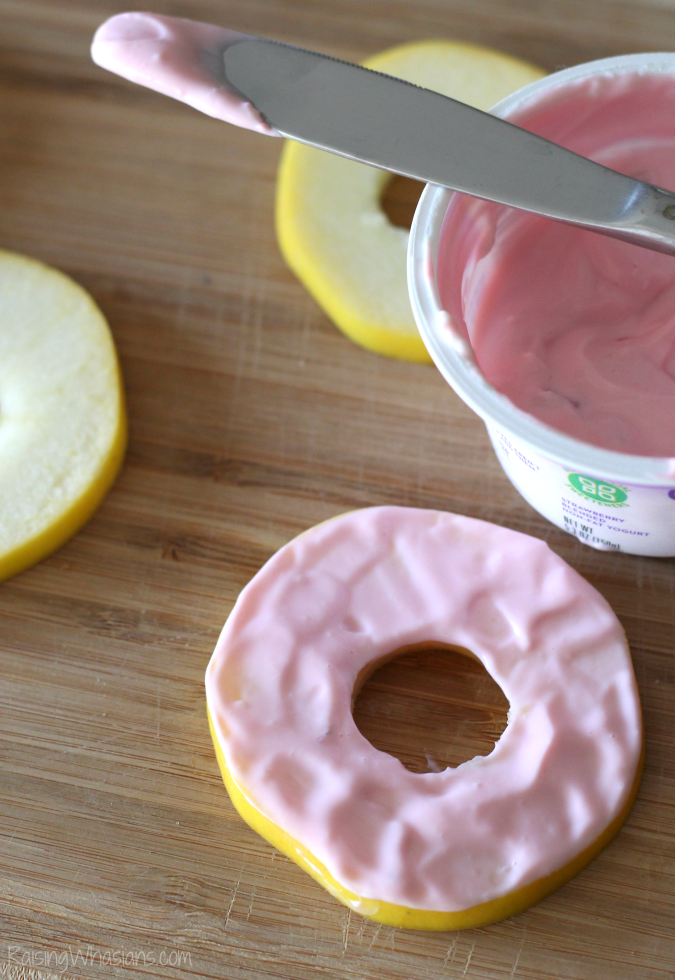 Apple doughnuts kids snack idea