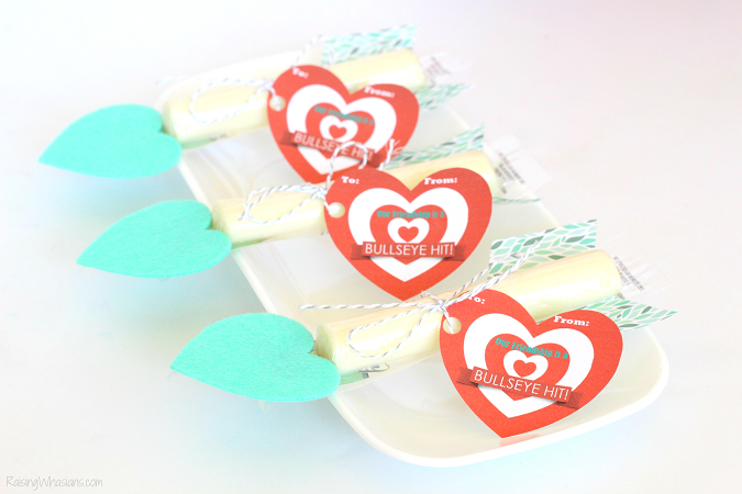 Cheese stick valentines day arrows