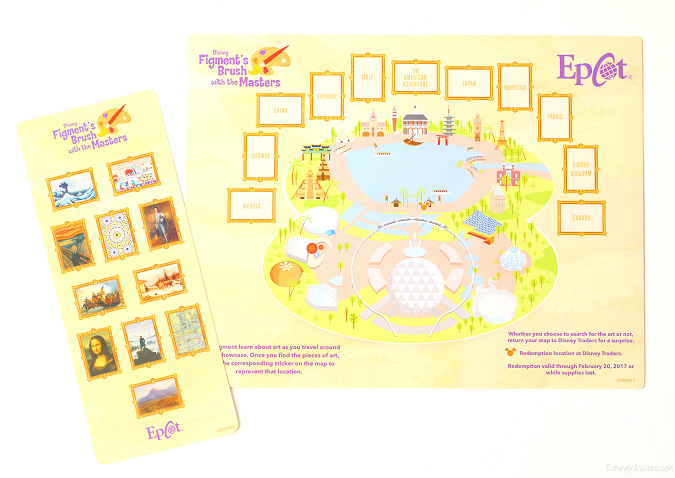 Figment's brush with the masters scavenger hunt Epcot