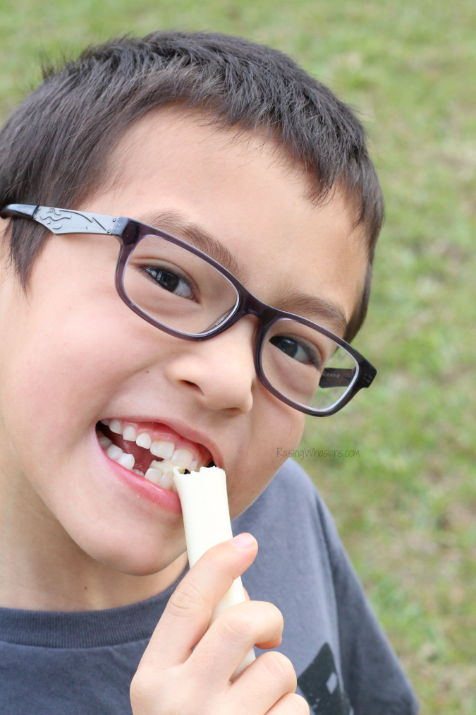 Healthy Lightsaber Snack Ideas for Kids - Raising Whasians Frigo cheese heads string cheese