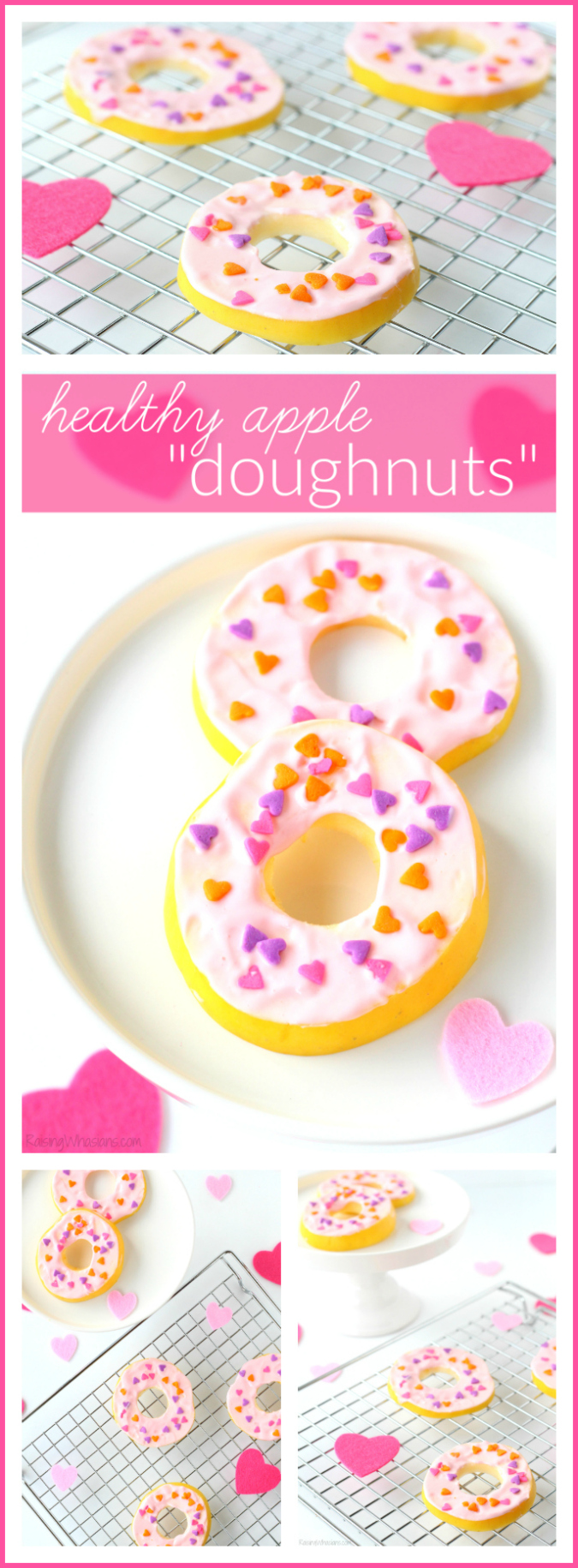 Healthy apple doughnuts Valentine's day pinterest