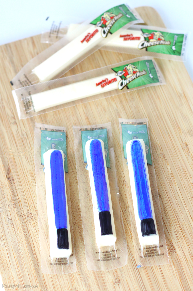 Healthy Lightsaber Snack Ideas for Kids - Raising Whasians String cheese lightsaber snack