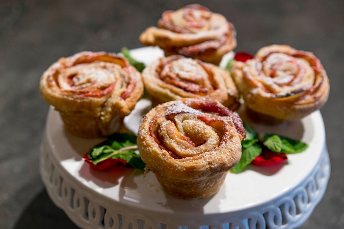 Beauty and the beast rose dessert