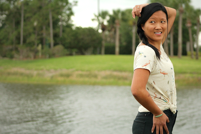Florida style flamingo tee lucky brand