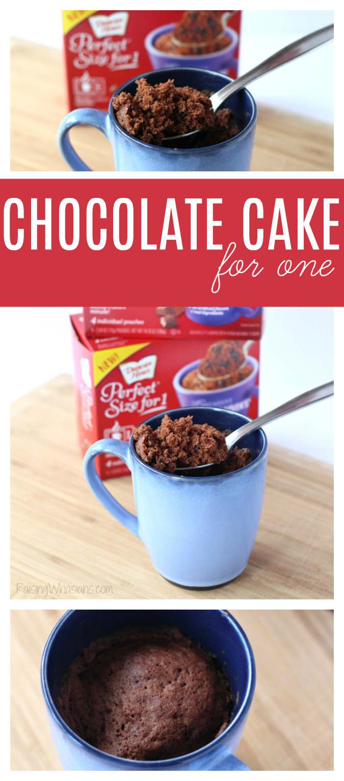 Easy chocolate cake for one